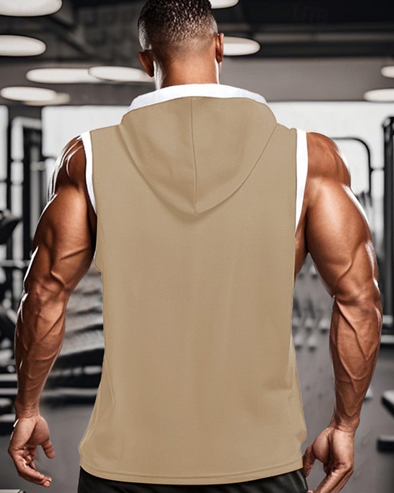 Hombre Camiseta sin mangas Top Camisetas Interiores Camisa sin mangas Sin Mangas Con Capucha Verano Bloque de color Moda Design Básico Retazos Vacaciones Calle Noche Negro Blanco Rojo Camiseta 2025 - $20.99 –P8