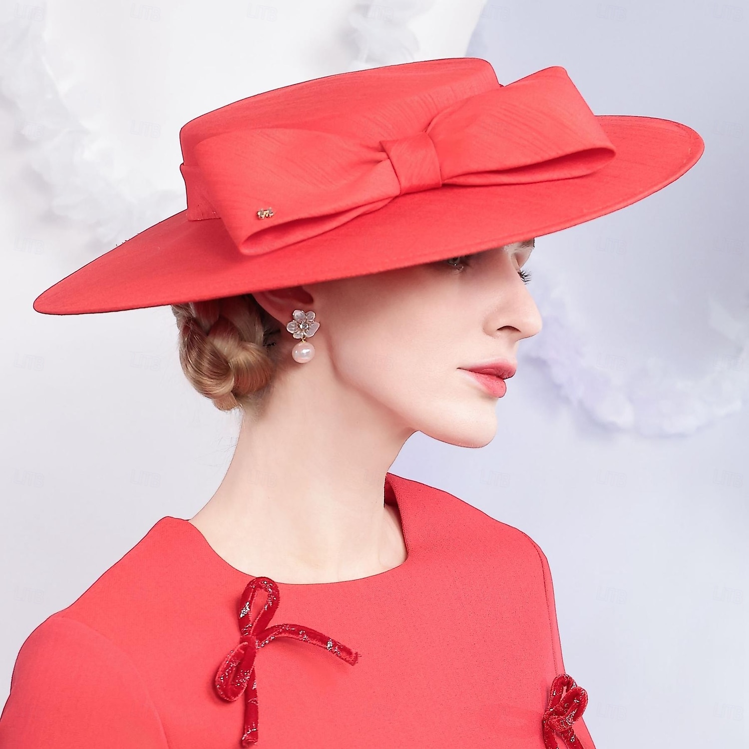 Elegant Sweet Flax Hats with Bowknot / Party / Evening Headpiece/ Office & Career / Graduation / Congratulations / Anniversary / Back To School / Outdoor / Carnival Hats Race Day Dress 2025 - $81.99 –P15