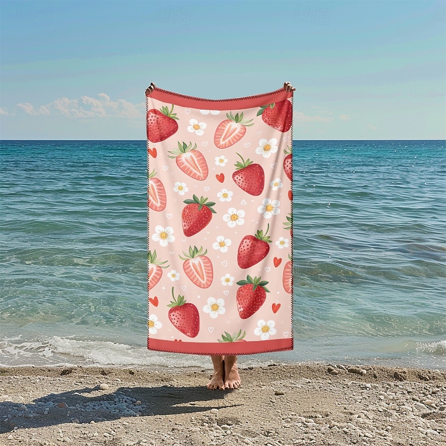 telo mare stampato, telo mare leggero e anti-sabbia ad asciugatura rapida, ideale per viaggi, piscina e uso all'aperto del 2025 a $10.99 –P3