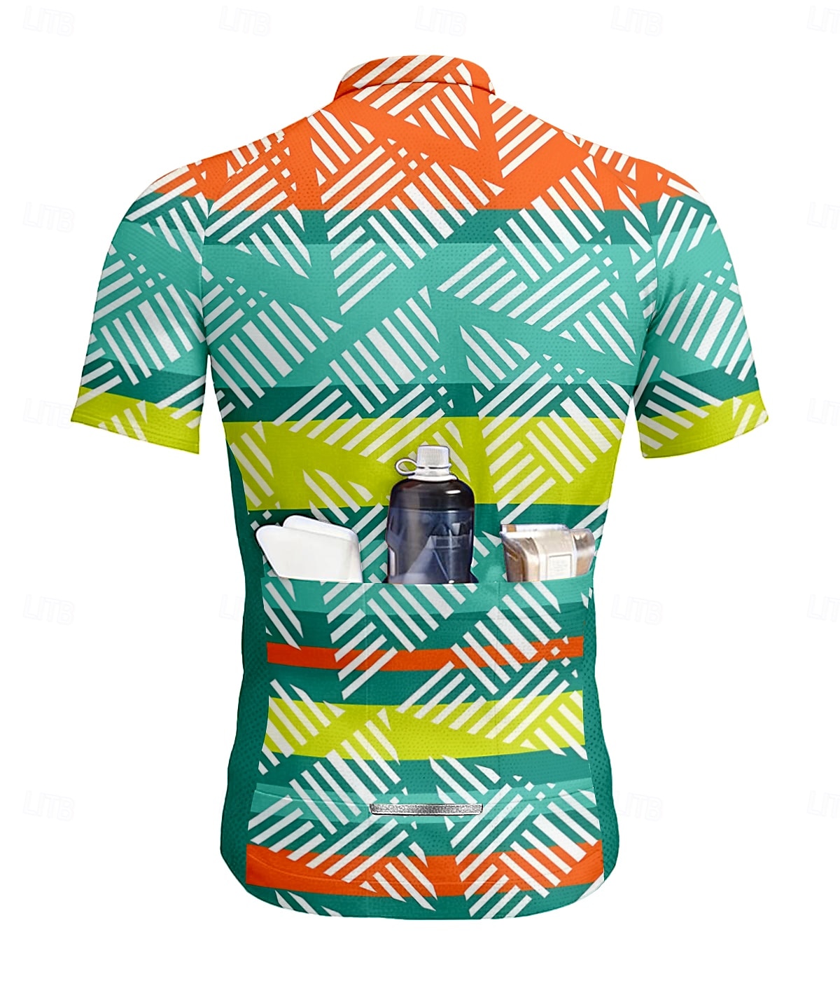 Men's Cycling Jersey Short Sleeve Bike Tee Tshirt Jersey Top with 3 Rear Pockets UV Resistant Breathable Quick Dry Front Zipper Green Sports Clothing Apparel 2025 - $28.99 –P2