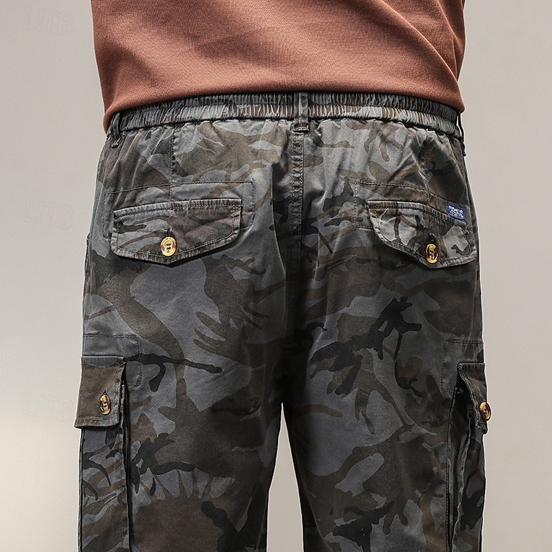 Bărbați Pantaloni Scurți Cargo Pantaloni scurți Camo Pantaloni Scurți Pantaloni scurți de vară Multi Buzunare camuflaj Confort Purtabil Lungimea genunchiului În aer liber sportiv Zilnic Modă Casual 2026 - $33.99 –P5