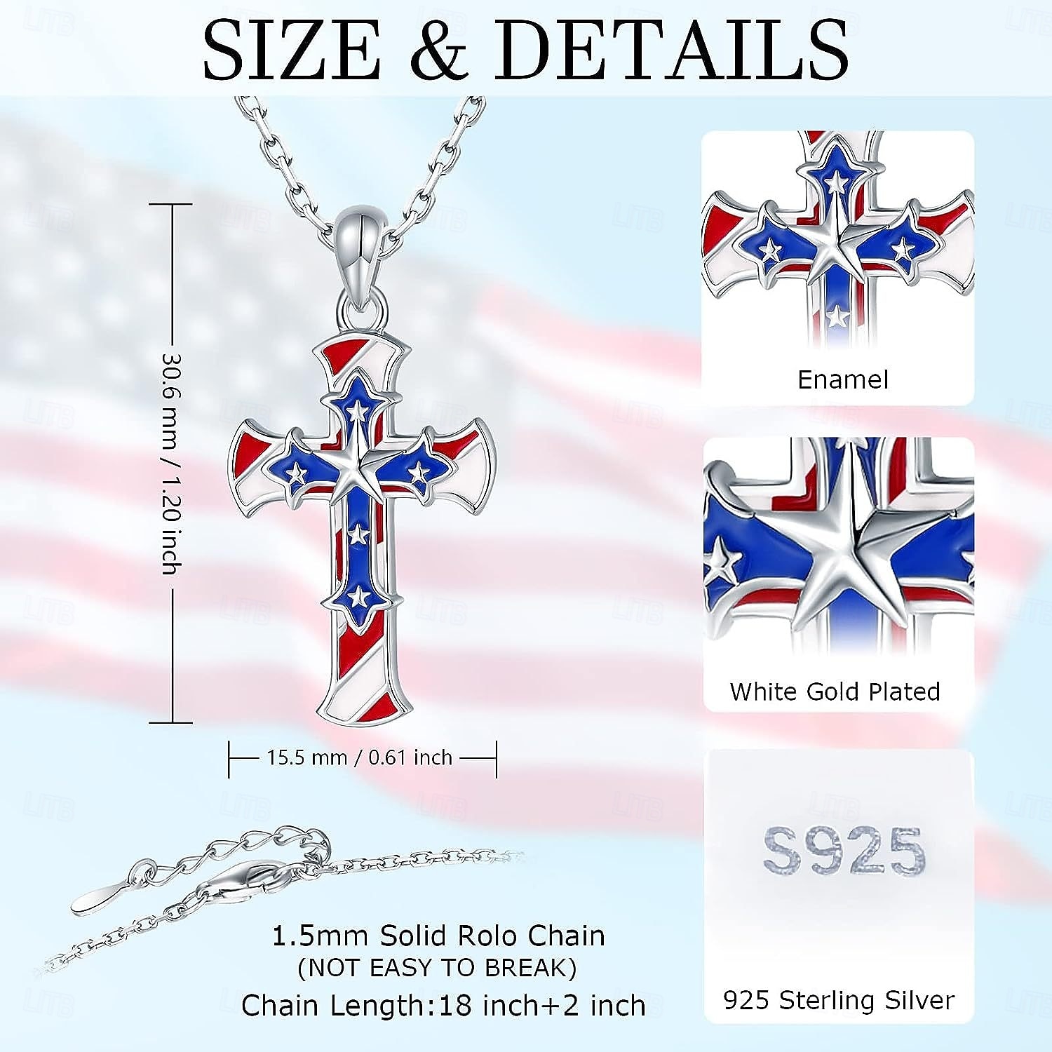 250e anniversaire des États-Unis Collier Drapeau des États-Unis Occasionnel Adulte Homme Femmes Semi-quincentenaire Mascarade Jour de l'Indépendance / 4 Juillet Festival Se déguiser de 2026 ? $9.49 –P4