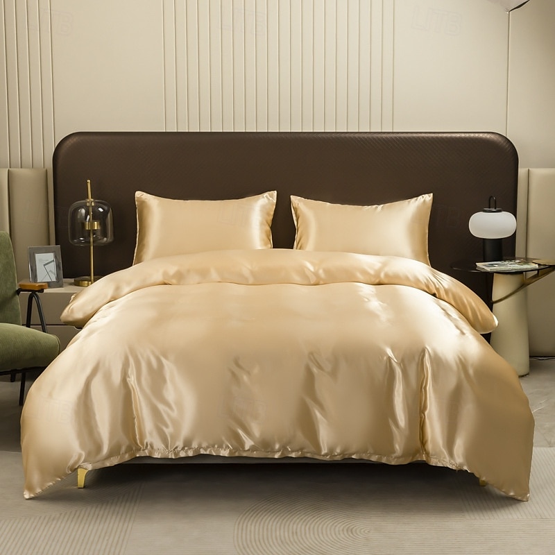 Ensemble de draps en soie glacée imitation satinée Trois ou quatre pièces de 2025 ? $30.99 –P6