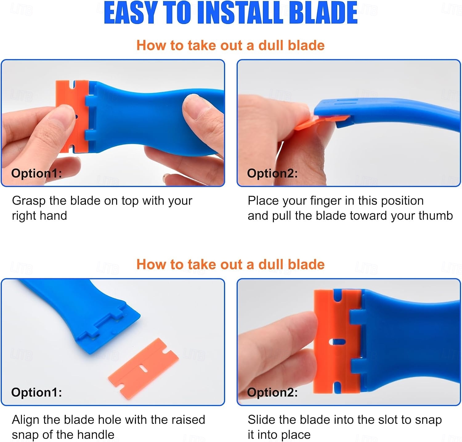 Plastic Razor Blade Scraper and 100 Pcs Blades, Remove Label Decal Tool,Forwithout Scratches Plastic Razor Blade Scraper, Adhesive Remover for Kitchen Appliances,Stickers and Paints on Window 2025 - $11.99 –P6