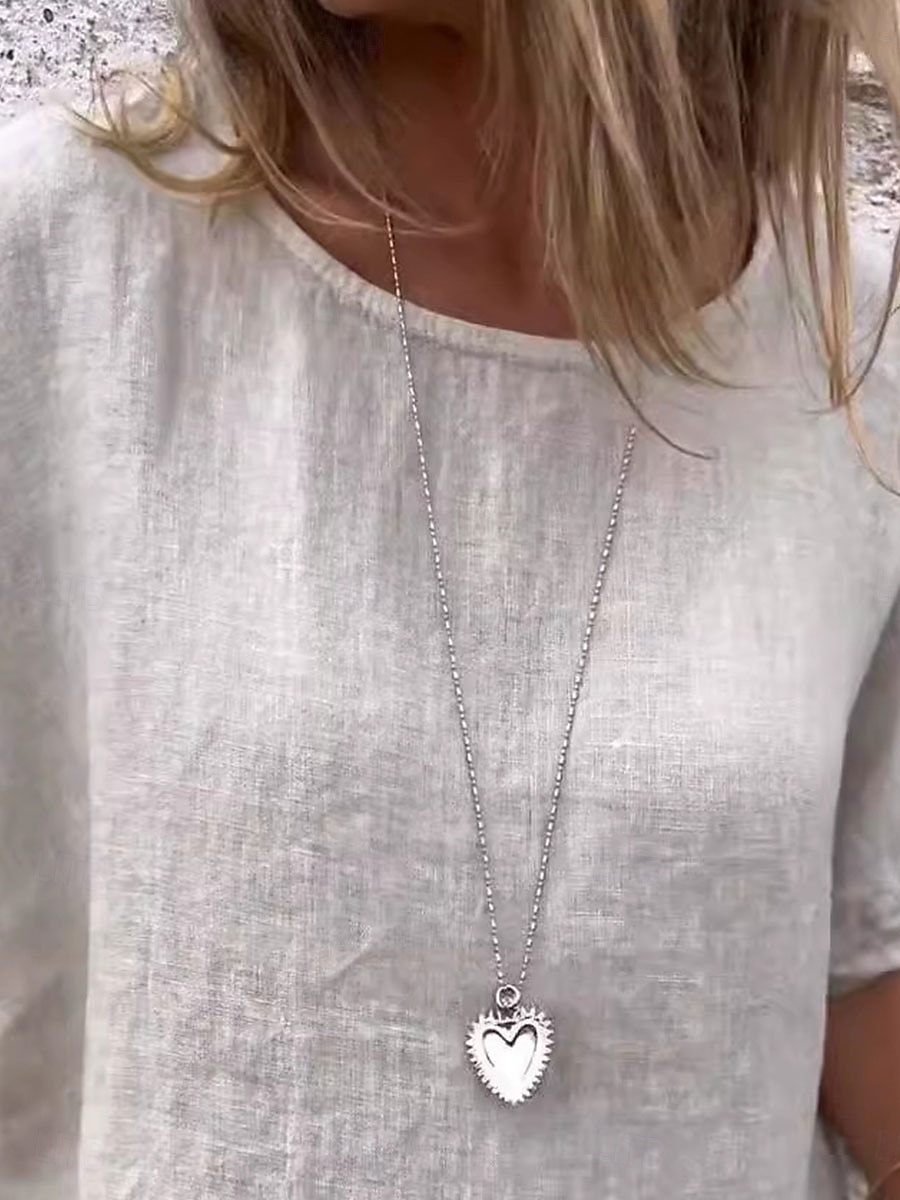Femmes T-shirt Uni Mode Moderne Occasionnel Manche Courte Col ras du cou Hauts Réguliers Quotidien Week-end Vert cendré Blanche Jaune Été de 2025 ? $14.99 –P3