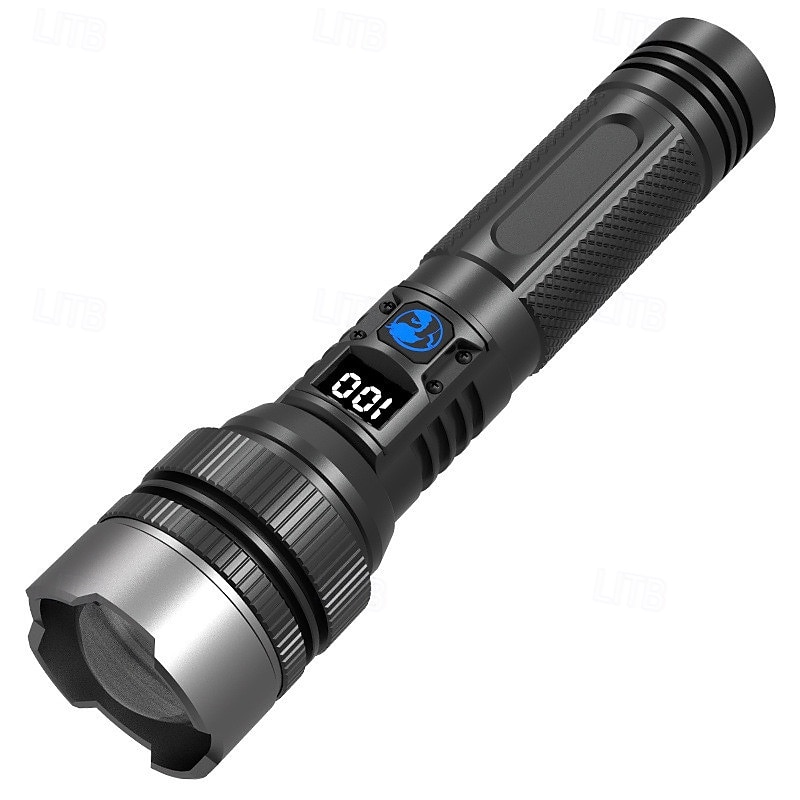 Super Bright Flashlight Long Range High Power Lanterns Flashlights White Laser Digital Display Emergency Flashlight Rechargeable Outdoor Strong Light Torch Camping Lights 2025 - $26.99 –P3