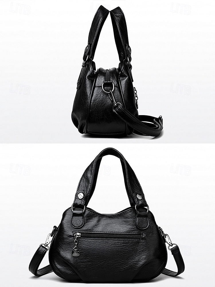 Borsa a tracolla da donna in similpelle con doppi manici – borsa a tracolla casual vintage con tracolla per ufficio, viaggi e uso quotidiano del 2025 a $26.99 –P4