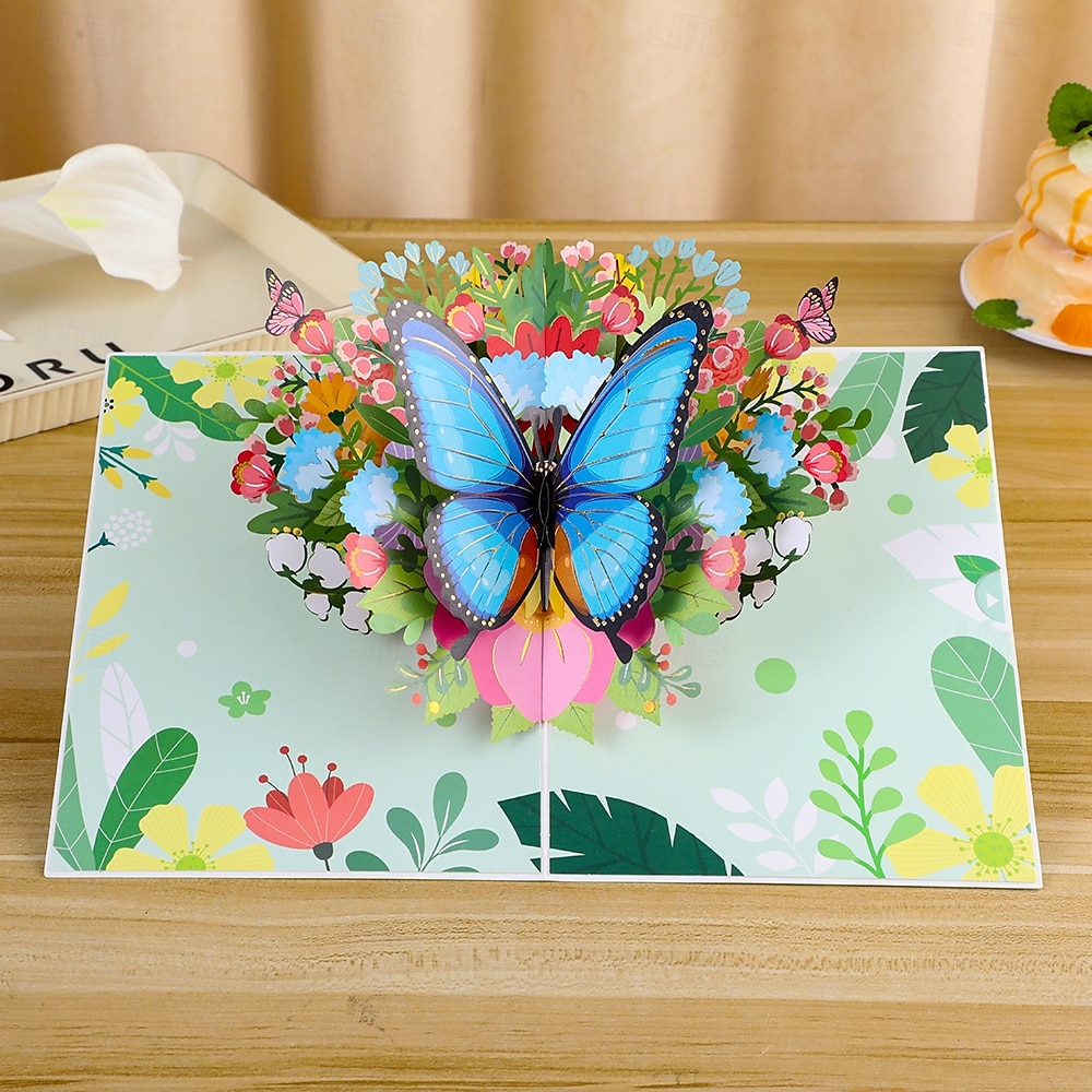 fluture 3d vibrant  & felicitare pop-up cu margarete cel mai bun cadou pentru mama, felicitare cu buchet de flori de ziua mamei, aprecierea profesorului, ziua de nastere, felicitare de multumire 2026 - $12.99 –P18