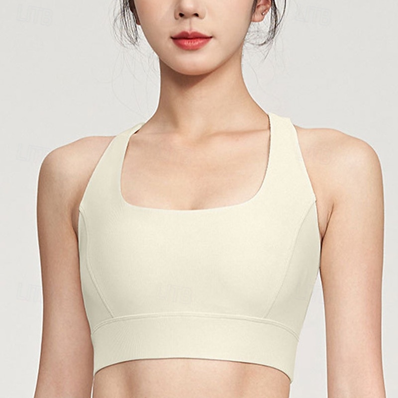 Per donna Reggiseno sportivo Girocollo Asciugatura Rapida Leggero Traspirante Retro incrociato Senza Maniche Sostegno leggero Gli sport Tinta unica Reggiseni sportivi Per Allenamento in Palestra del 2025 a $22.99 –P5