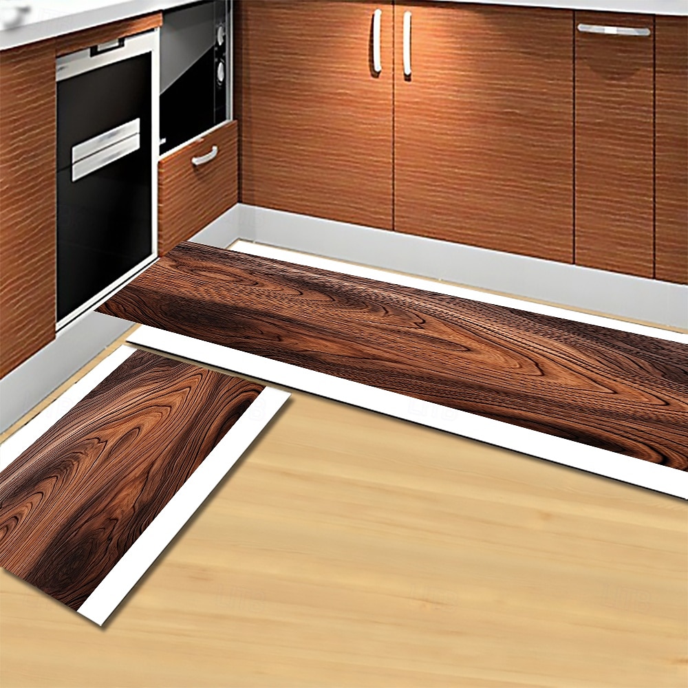 Текстура дерева кухонный коврик ковры для прихожей коврики моющиеся для спальни гостиной кухни ванной комнаты противоскользящие коврики 2025 - $15.99 –P8