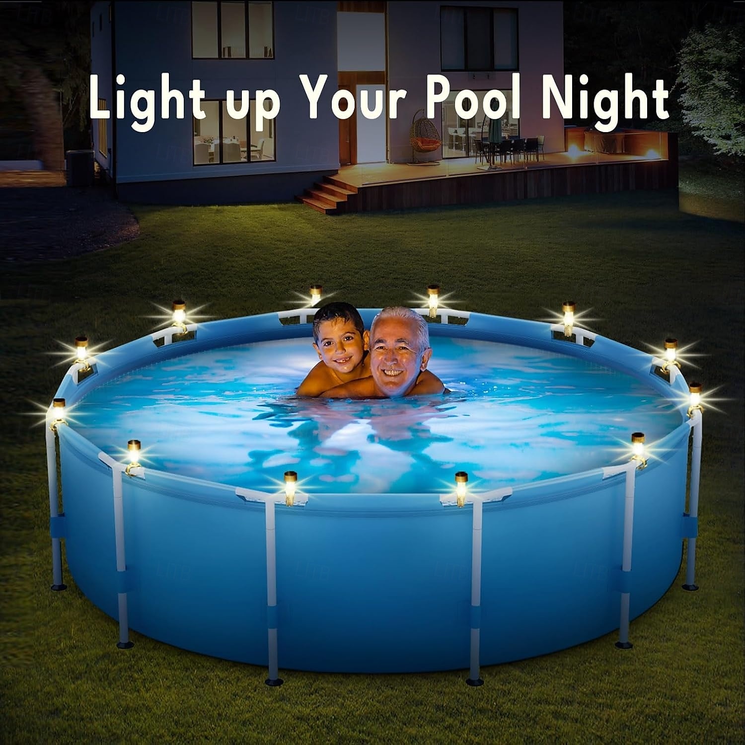 Outdoor Lights Pool Lights for Above Ground Pools Waterproof Frame Pool Decoration Energy Saving LED Pool Solar Lights Warm White / White /Multi Light at Night Decor for Frame Swimming Pools Trampoline 2025 - $11.49 –P10