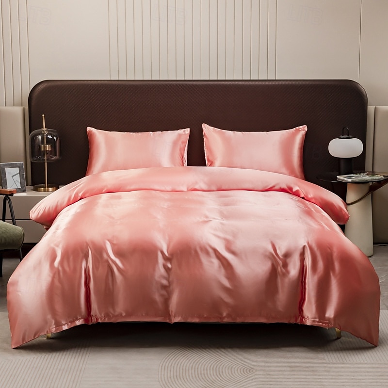Ensemble de draps en soie glacée imitation satinée Trois ou quatre pièces de 2025 ? $30.99 –P8