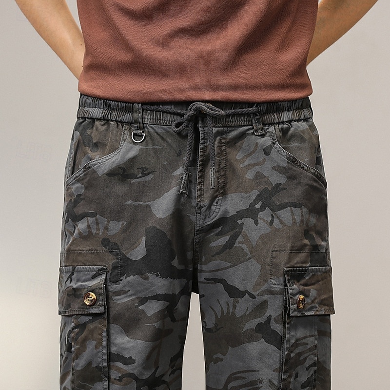 Bărbați Pantaloni Scurți Cargo Pantaloni scurți Camo Pantaloni Scurți Pantaloni scurți de vară Multi Buzunare camuflaj Confort Purtabil Lungimea genunchiului În aer liber sportiv Zilnic Modă Casual 2026 - $33.99 –P7