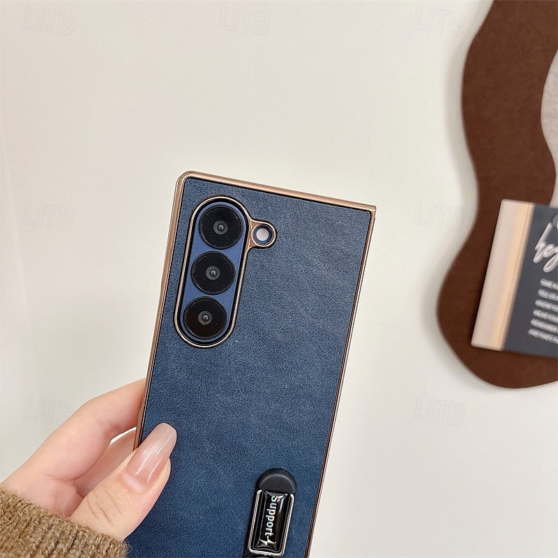 telefone Capinha Para Samsung Galaxy Dobra Z 6 Z Fold 5 Z Fold 4 Z Fold 3 Capa traseira com cordão Antichoque Retro PC Couro PU de 2025 por $26.99 –P4