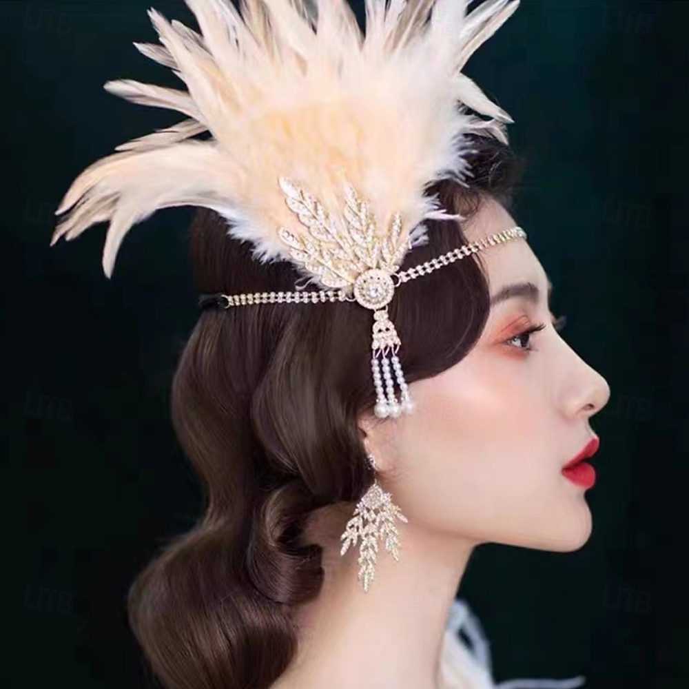 Jaren 1920 Gatsby Jaren ‘20 flapper hoofdband Normaal Retro Sprankelende glitter Kristal / Bergkristal Kostuum Dames Carnaval Maskerade Evenement / Feest Maskerade Festival Volwassenen Hoofddeksels 2026 - $15.99 –P2