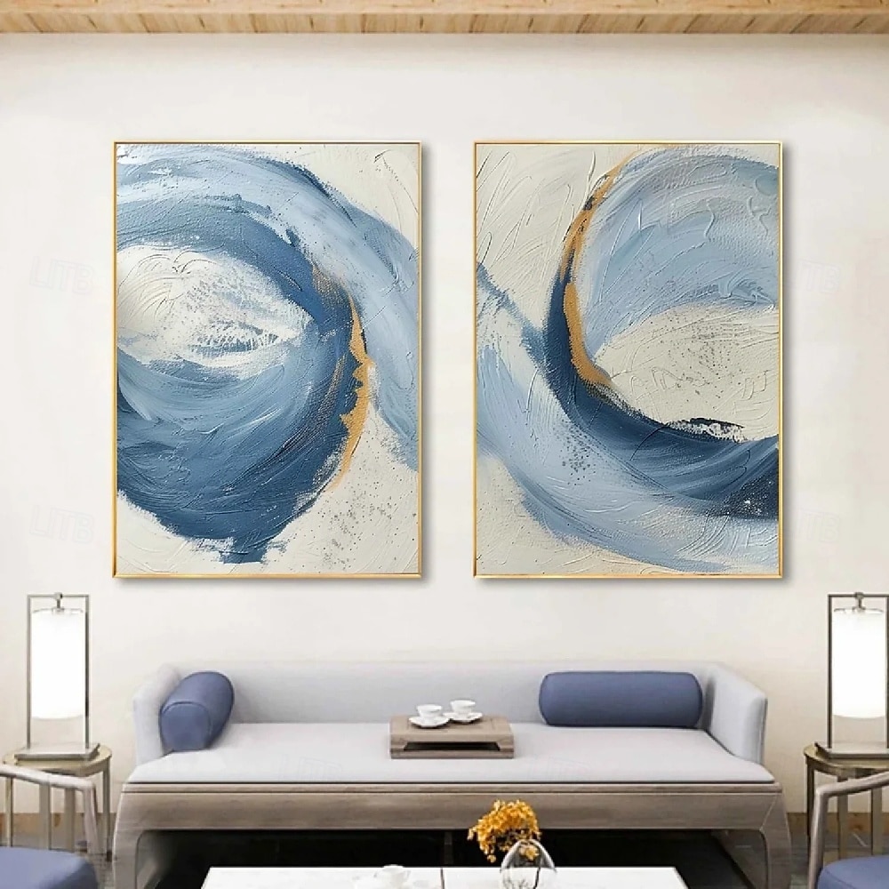 Wabi sabi artwork handmade oil painting Wall Art Set of 2 Beige Abstract Painting on Canvas A Pair Beige Texture Wall Art Neutral Abstract Wall Art Boho Wal Decor 2025 - $82.99 –P3