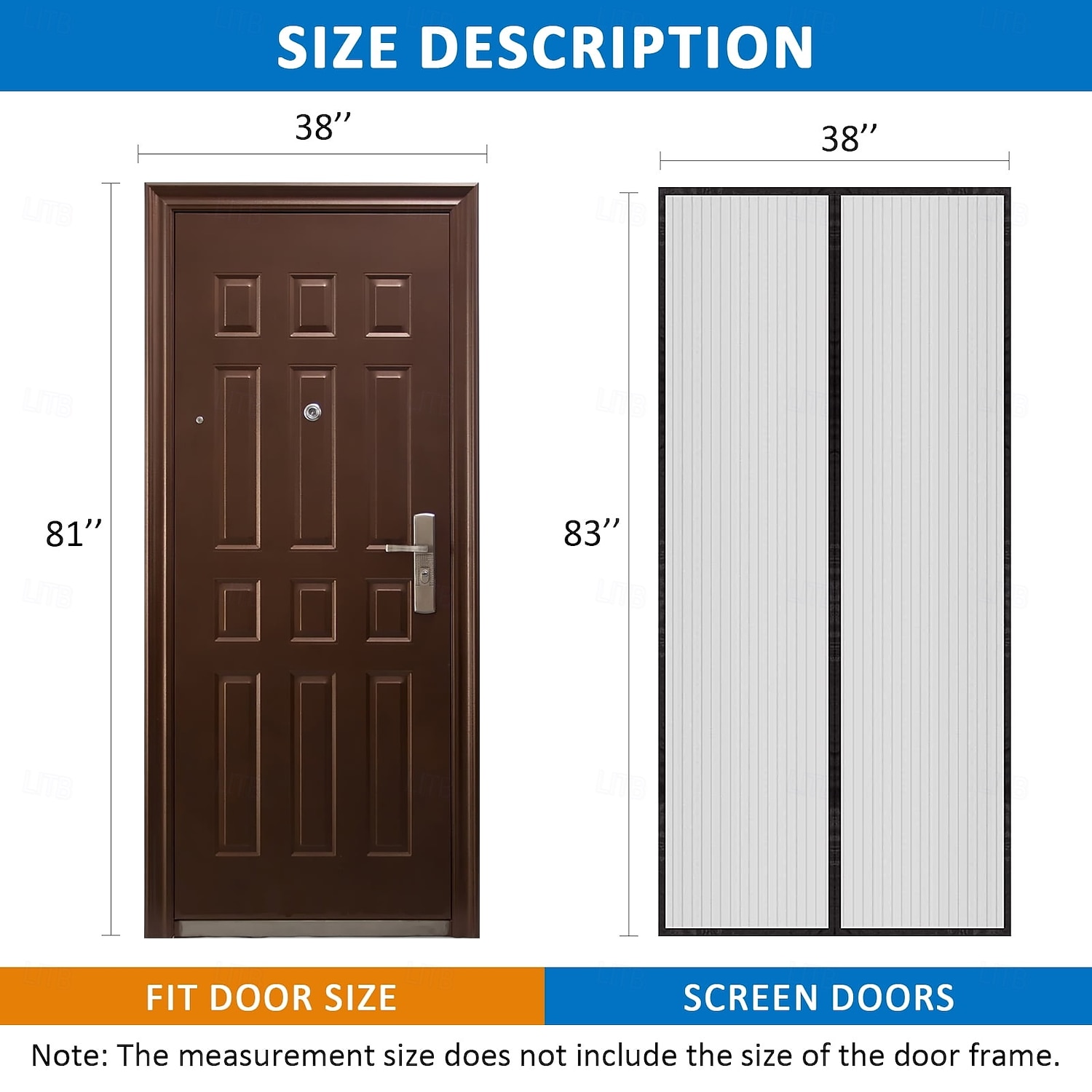 Hands Free Mesh Screen Door Net Door Magic Curtain with Heavy Duty Magnets Full Frame Velcro Mesh Curtain fit up to 34x82 Inches Door 2025 - $27.99 –P2