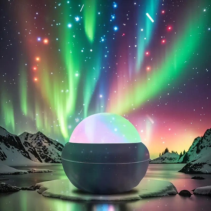 Liten magisk boll nordlys USB fjärrkontroll ljus flerfärgad roterande effekt för sovrum vardagsrum fest 2025 - $20.99 –P3