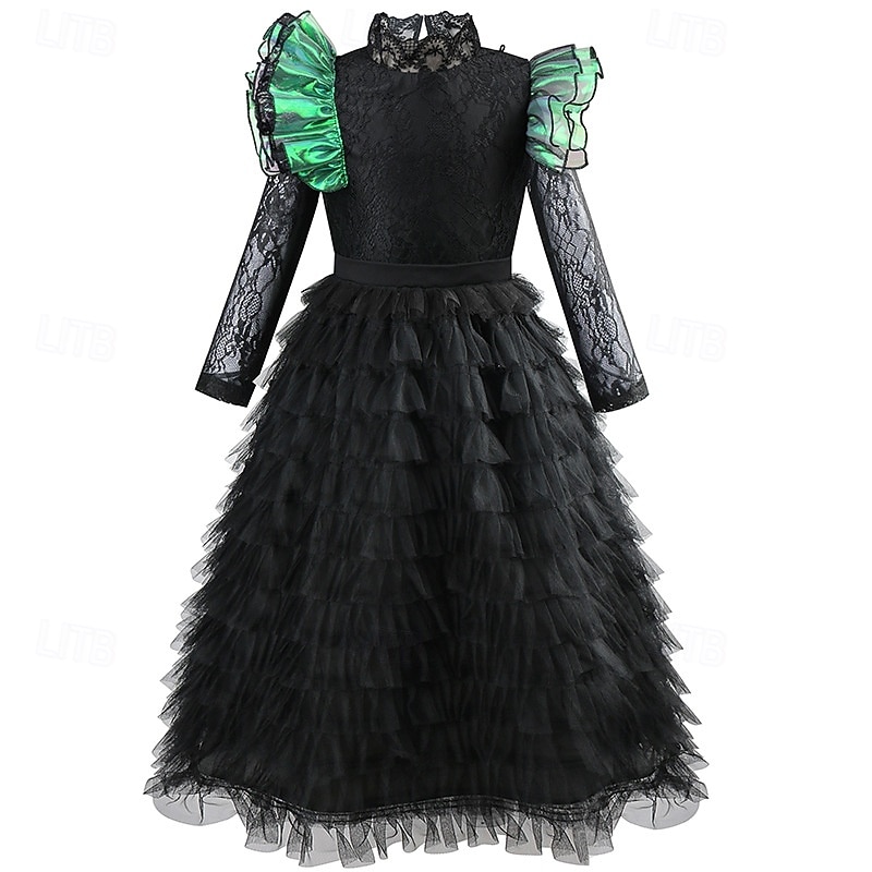 Strega Fata Elphaba Vestito Abiti in tulle Costume Cosplay del film Costume di Carnevale Notte di Valpurga Travestirsi for Ragazze Bambini Halloween Carnevale Feste Performance Con il fumetto del 2026 a $55.99 –P1