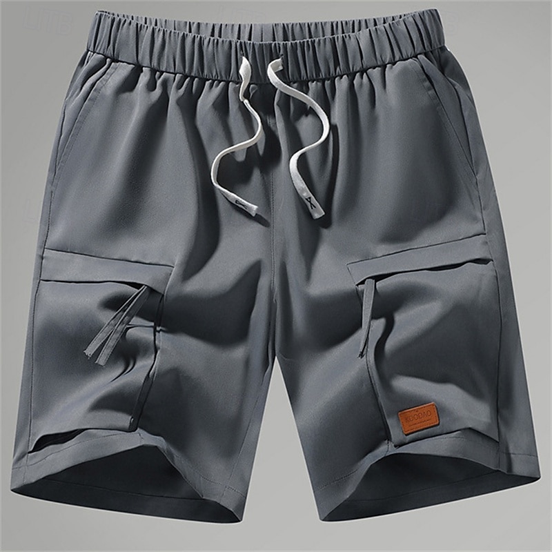 Per uomo Pantaloncini cargo Shorts Pantaloncini Estivi Tasca con cerniera Multi-tasche Semplice Comodità Indossabile Lunghezza al ginocchio All'aperto Sport Quotidiano Moda Casual Nero Verde militare del 2025 a $22.99 –P4