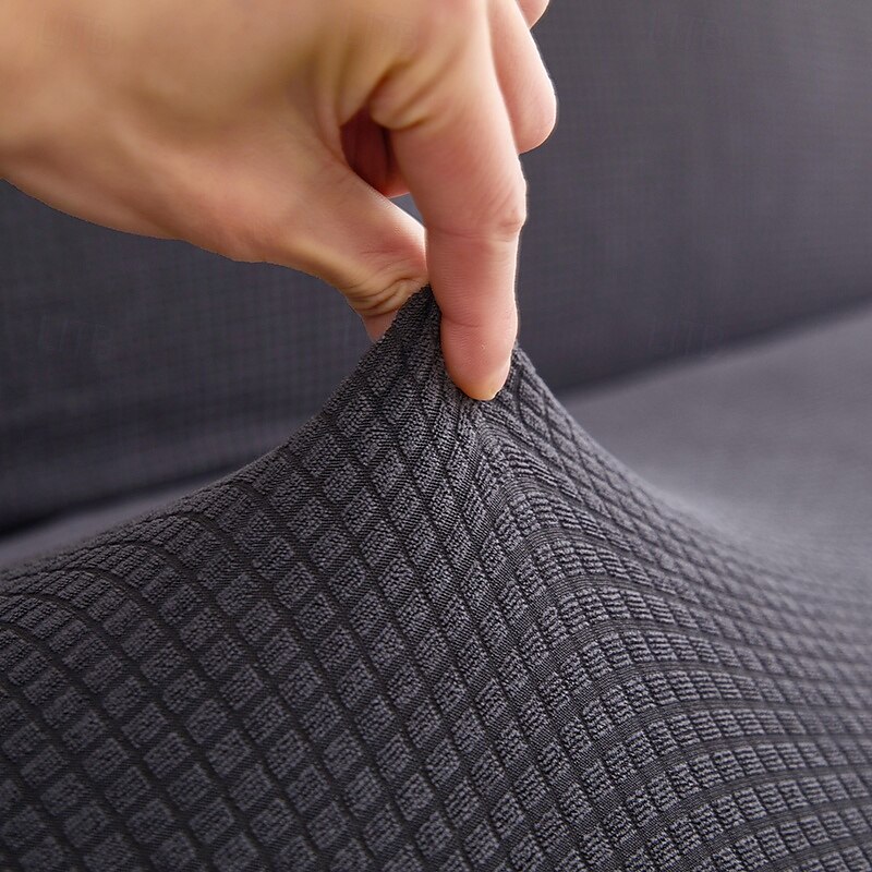 jacquardtyg armlöst bäddsoffa överdrag slipcovers stretchskydd elastiskt bänkskydd 2025 - $36.99 –P18