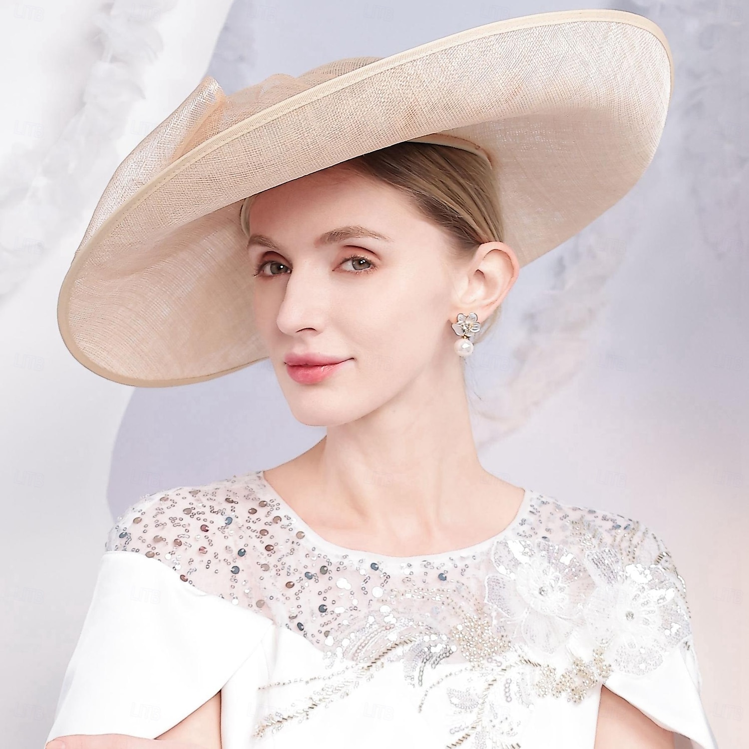 Sombreros de lino, sombrero bombín o cloche, sombrero para el sol, sombrero sinamay, boda, fiesta de té, boda elegante con lazo, tocado. 2025 - $109.99 –P2