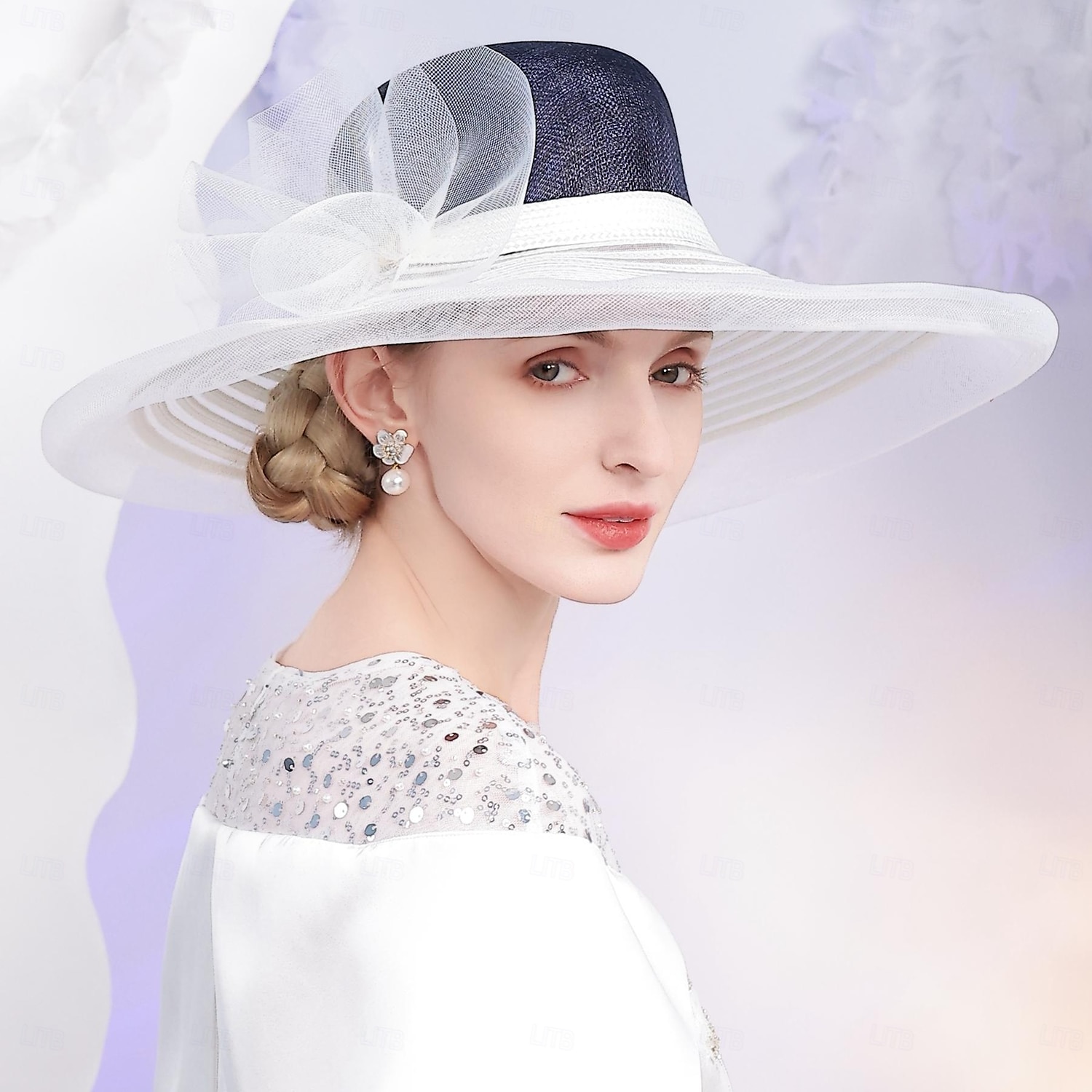 Καπέλα Λινάρι Ίνα Κλος καπέλο Τύπου bucket Καπελίνα Γάμου Πάρτι Τσαγιού Κομψό Γάμος Με Φιόγκος Κόψιμο Ακουστικό Καπέλα 2026 - $51.99 –P1