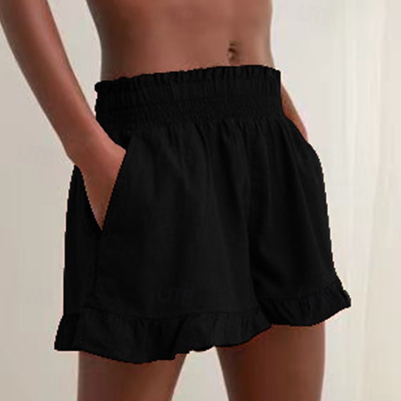Per donna Shorts Shorts da Spiaggia Pantaloncini larghi Moda Streetwear Comfort Corto Misura del girovita medio Semplice Elastico in vita Comodo All'aperto Confortevole Streetwear Abbigliamento del 2025 a $17.99 –P3