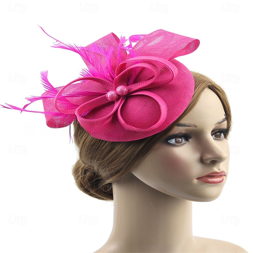 Hodeplagg Lin Hatt Bryllup Bursdag Kveldsfest Te-Party Hestevogn Vintage Søt Med Blomster Hodepynt Hodeplagg 2026 - $16.49 –P12