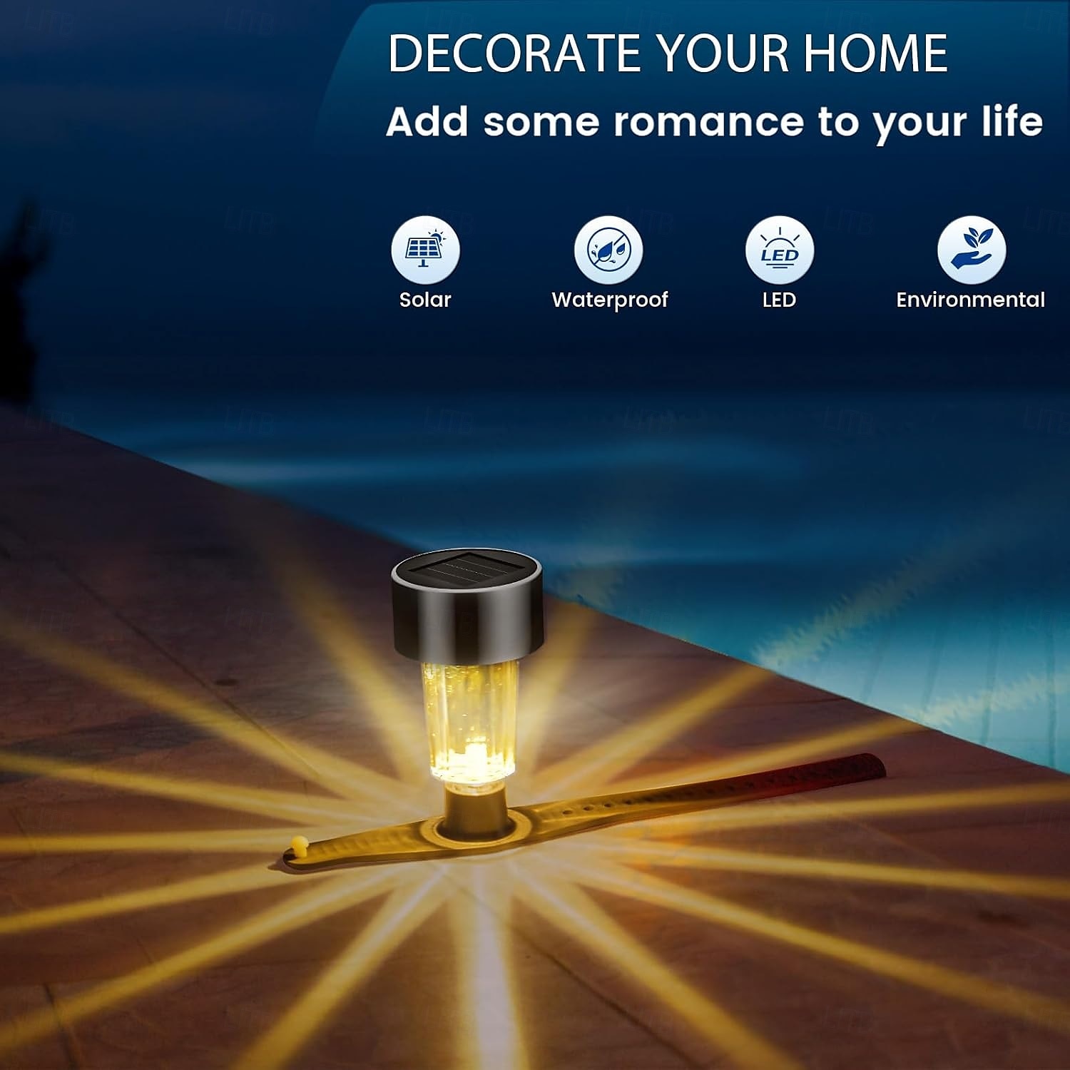 Outdoor Lights Pool Lights for Above Ground Pools Waterproof Frame Pool Decoration Energy Saving LED Pool Solar Lights Warm White / White /Multi Light at Night Decor for Frame Swimming Pools Trampoline 2025 - $11.49 –P3