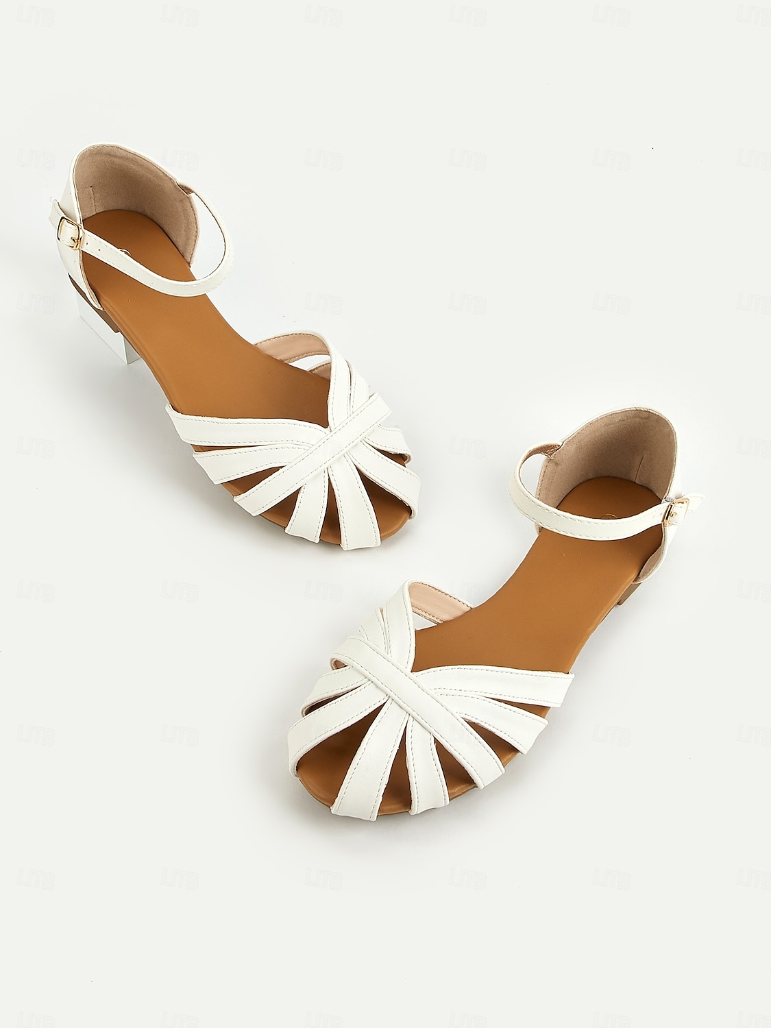 hvite, flate sandaler for kvinner – sommersko i retrostil fra 1950-tallet for uformelle dater, strandferier og hagefester 2025 - $32.99 –P2
