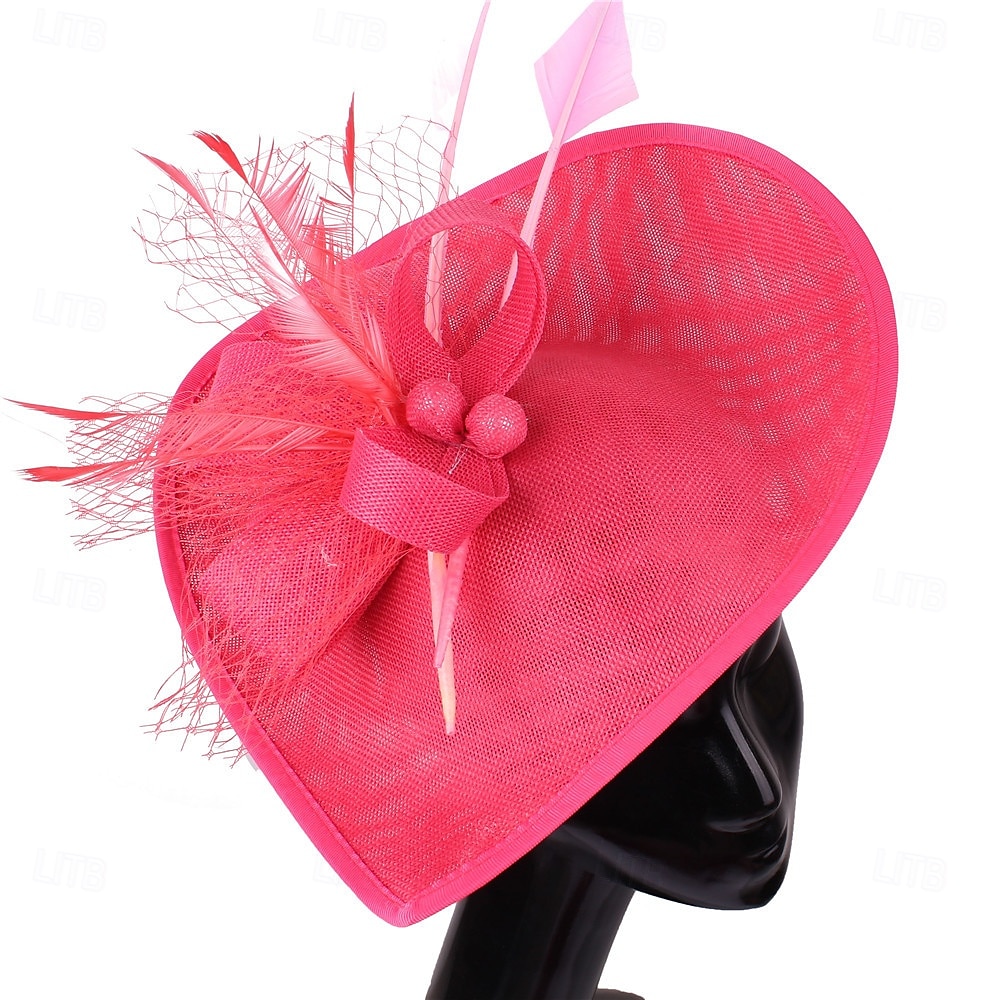 Kopfstück Federn Sinamay Hochzeit Abendgesellschaft Elegant Hochzeit Mit Feder Kopfschmuck Kopfbedeckung 2025 - $30.99 –P18