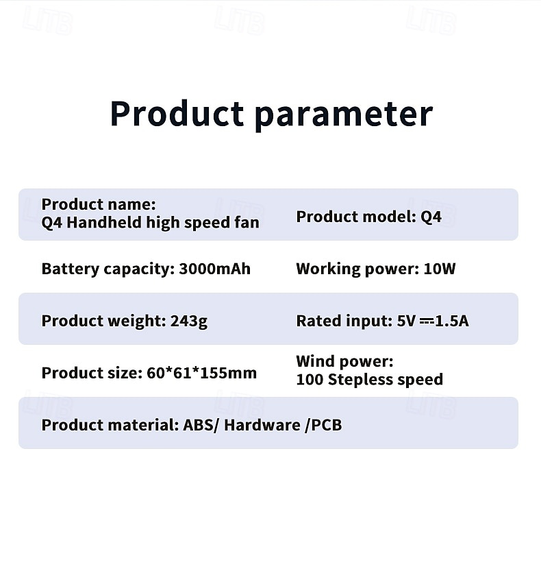 2025年 ポータブルミニハンドヘルドファンアイスセラミックデュアル冷却、3000mAhバッテリー、デジタル表示、100段階調整、静音軽量USB充電式冷却ファン、屋外旅行用  コレクション – $33.99 –P18