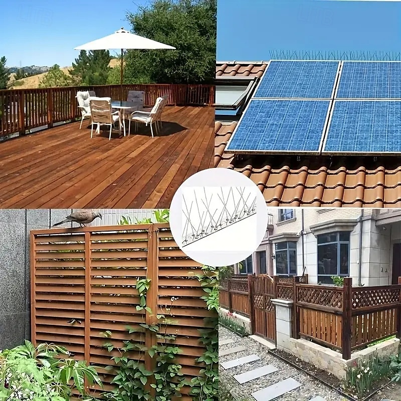 fugletorn - anti-due ekorn vaskebjørn katt og kråke forsvarere - slitesterkt rustfritt stål for utendørs rekkverk beskyttelse 2025 - $14.99 –P4