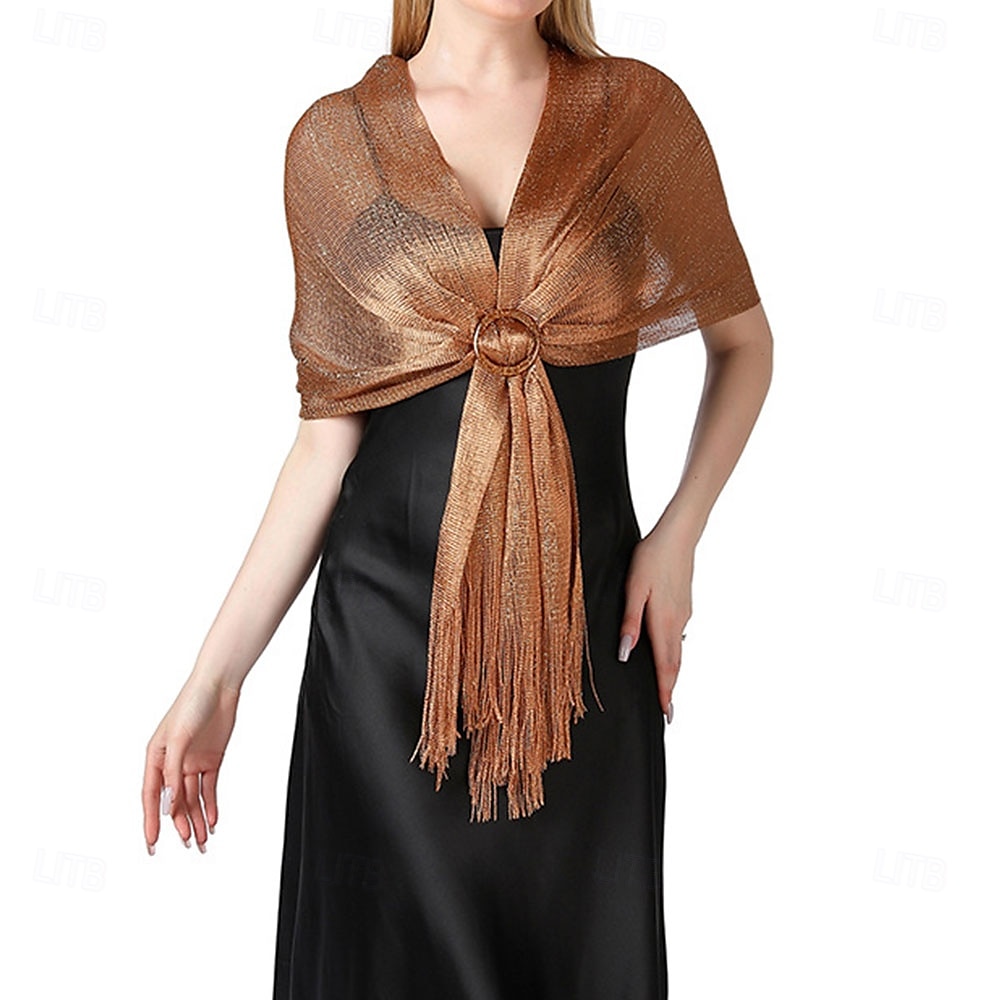 Châle élégant de protection solaire sans manches en polyester pour femmes avec couleur unie pour le mariage en été de 2025 ? $20.99 –P21