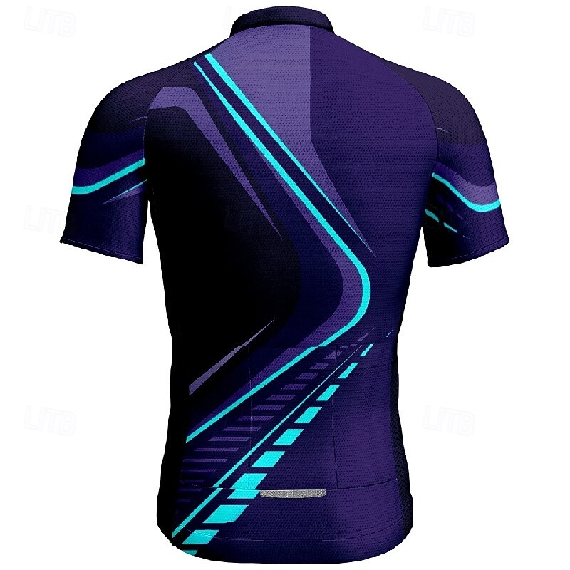 Homme Maillot de cyclisme Géométrique Manche Courte Cyclisme T-shirt Maillot avec 3 poches arrière VTT Vélo tout terrain Séchage Rapide Design Anatomique Évacuation de l'Humidité Respirant Des sports de 2025 ? $25.99 –P11