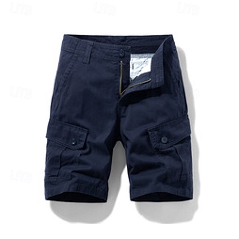 Per uomo Pantaloncini cargo Shorts Pantaloncini Estivi Multi-tasche Bottonato Tasca con Patta Semplice Comodità Indossabile Lunghezza al ginocchio All'aperto Sport Quotidiano Moda Casual Nero Blu del 2025 a $25.99 –P16