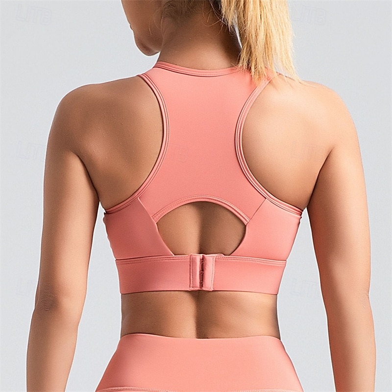 Sports Bra Hollow Mesh Back Sports Bra Fitness Yoga Vest Shockproof Yoga Bra Without Steel Ring 2025 - $21.99 –P10