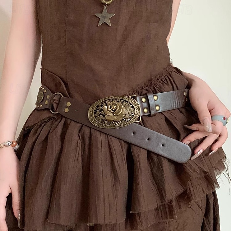 Ceinture Femmes PU Café Ceinture Taille Rue Week-end Fleuri de 2025 ? $15.99 –P1