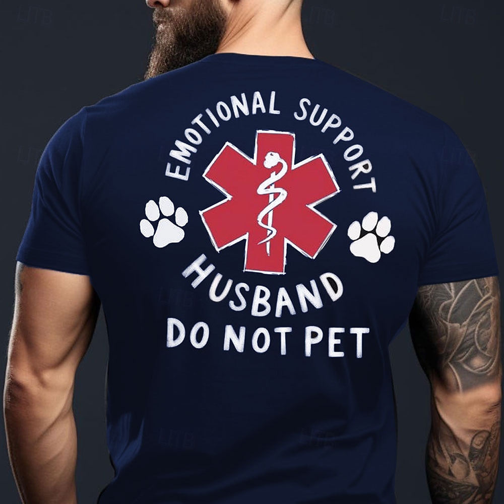 Herre Morsom ektemann T skjorte Kortermet T skjorte 3D-utskrift Crew-hals Skjorte Mote Daglig Fritid Gate Avslappet Daglig Svart Blå Grønn Sommer Vår Alle årstider Klær S M L XL XXL XXXL 2025 - $17.99 –P2