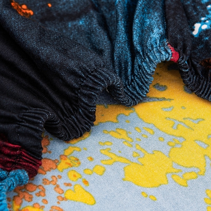 4/6 szt. elastycznych pokrowców na krzesła do jadalni, antypoślizgowych i modnych pokrowców na krzesła do jadalni, prostych geometrycznych nadruków, ochronnych pokrowców na krzesła do wystroju wnętrz, 2025 - $15.49 –P14