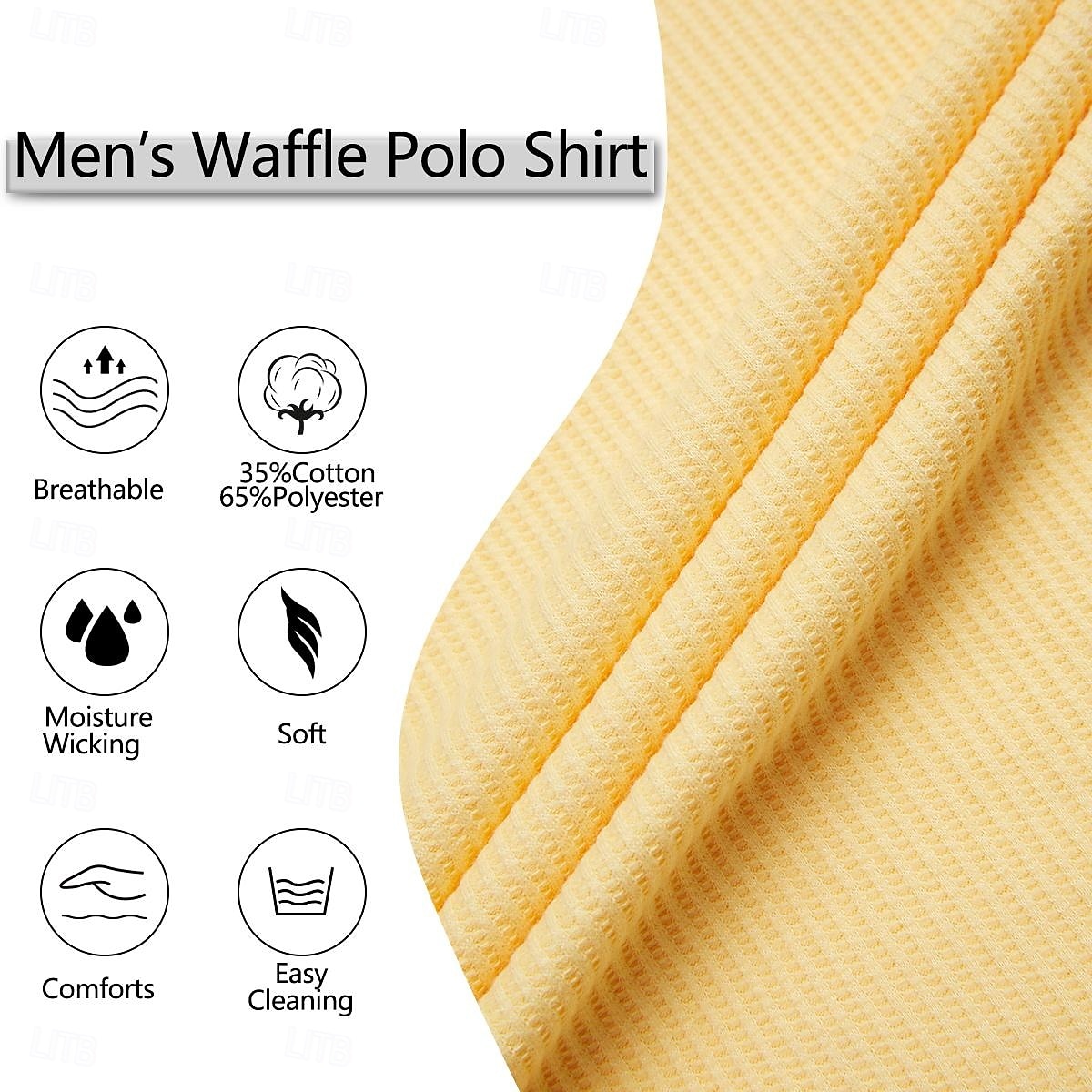 Per uomo Magliette Polo a Nido d'Ape Testurizzato Casuale Streetwear Bavero Manica Lunga Essenziale Moderno Semplice Testurizzato Bottoni Puro Primavera Autunno Tutte le stagioni Vestibilità regolare del 2026 a $26.99 –P2