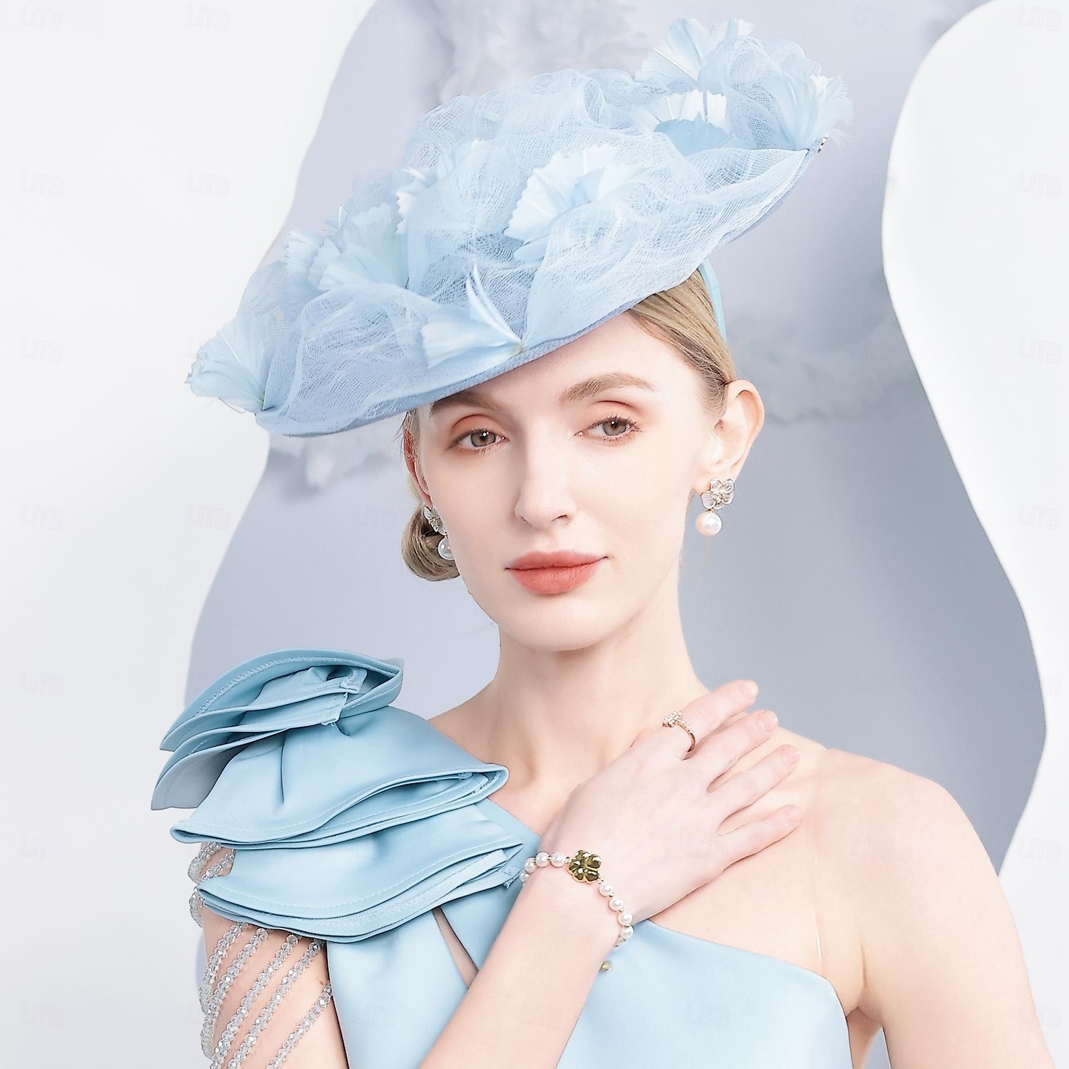 pălării de in pălărie de soare farfurie pălărie pălărie de vârf nuntă ceai nuntă elegantă cu îmbinare cu pene căciulă pentru cap 2026 - CAD $87.59 –P9