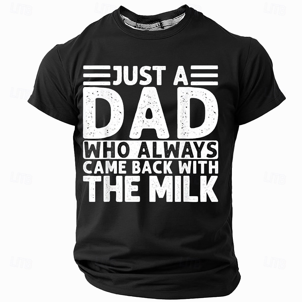 Voor heren Grappig jargon vader T-shirt Korte mouw T-shirt 3D-afdrukken Strakke ronde hals Ronde hals Overhemd Modieus Dagelijks Casual Straat Casual Dagelijks Zwart Rood blauw Zomer Lente Alle 2025 - $17.99 –P5