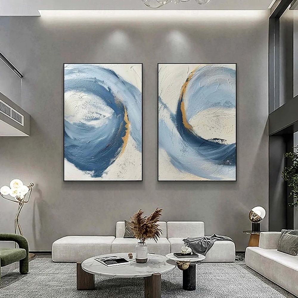 Wabi sabi artwork handmade oil painting Wall Art Set of 2 Beige Abstract Painting on Canvas A Pair Beige Texture Wall Art Neutral Abstract Wall Art Boho Wal Decor 2025 - $82.99 –P2