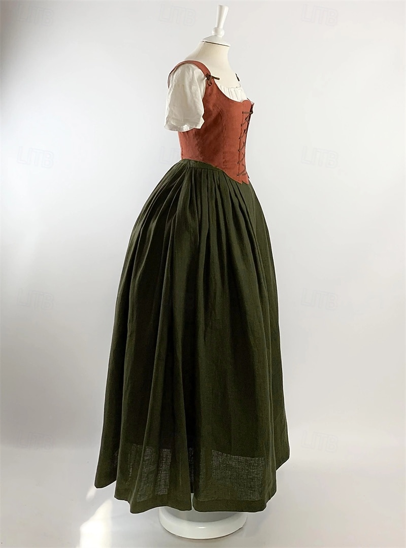 Středověké Renesanční Šaty Plesové šaty Dámské šaty Pokojská Viking Maškarní kostým Dámské Královský předvečer Všech svatých Karneval Plesová maškaráda Výkon LARP Ren Faire Dospělé Šaty 2026 - $169.99 –P4