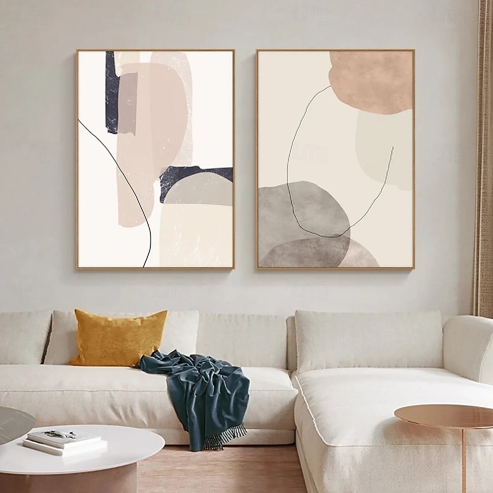 Ölgemälde handgemaltes abstraktes Ölgemälde Wabi Sabi Wandkunst 2er-Set beige abstrakte Malerei auf Leinwand ein Paar beige Textur Gemälde Wandkunst neutrale abstrakte Malerei Wandkunst Boho 2025 - $82.99 –P6