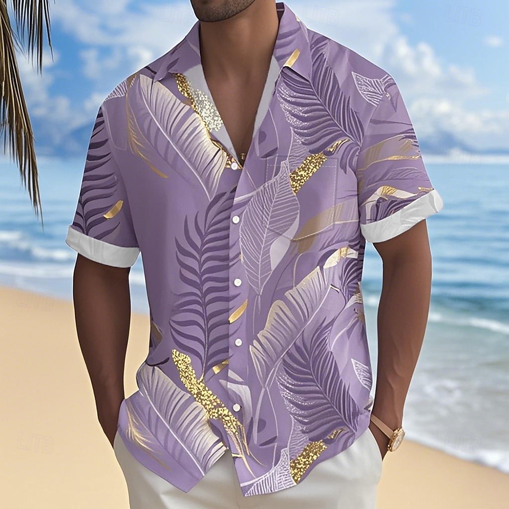 Per uomo Palma di Cocco Piante Tropicali Camicia Camicia hawaiana estiva Camicia con Bottoni Manica Corta Hawaiano Vacanza Ferie Abbigliamento mare Estate Primavera Collo ripiegato Stampa 3D camicie del 2025 a $23.99 –P3