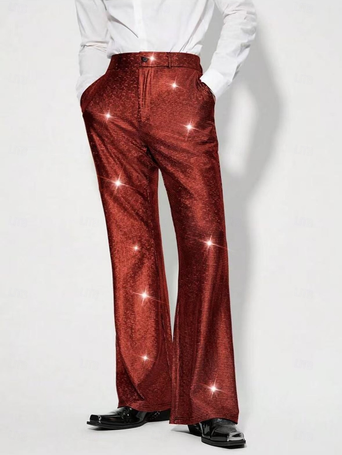 Retrò Vintage Anni '70 Anni '80 Pantaloni a zampa d'elefante Disco Vernice in lattice lucido Metallico Paillettes Per uomo Halloween Carnevale Parata dell'Orgoglio Mese dell'orgoglio Adulti Pantaloni del 2025 a $32.99 –P10