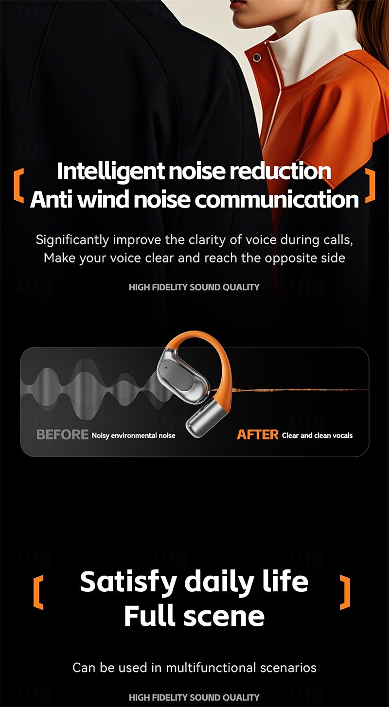 Rotatable Ear Mounted Open Ear Wireless Bluetooth Headset with Long Battery Life and Noise Reduction​ 2025 - $39.99 –P2